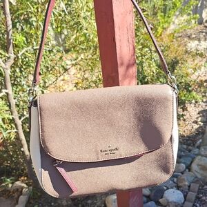 Kate Spade Tan and Cream Shoulder Bag